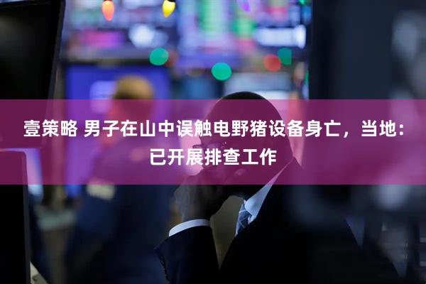 壹策略 男子在山中误触电野猪设备身亡，当地：已开展排查工作