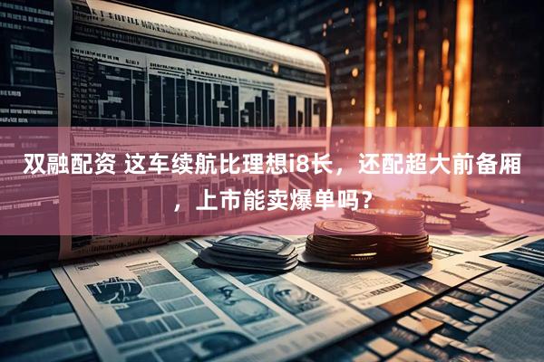 双融配资 这车续航比理想i8长，还配超大前备厢，上市能卖爆单吗？